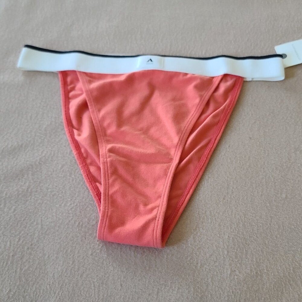 By Anthropologie Classic Cotton Bikini Panty Size XS Orange Comfort NWT